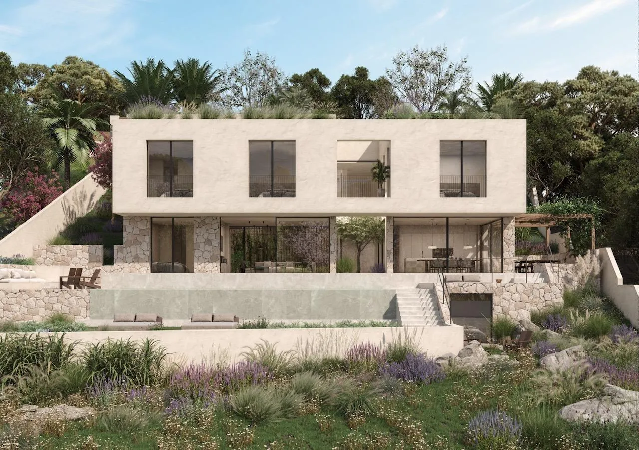 Salón de villa obra nueva en Costa d'en Blanes