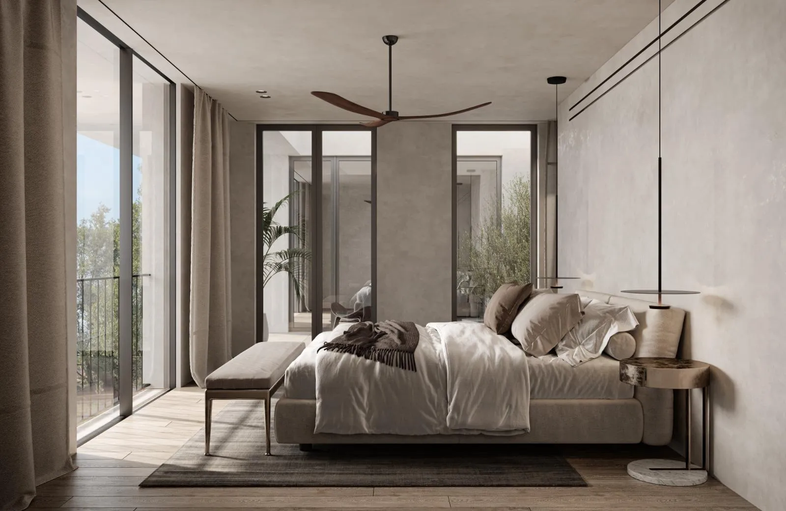 Dormitorio en suite de villa obra nueva Costa d'en Blanes